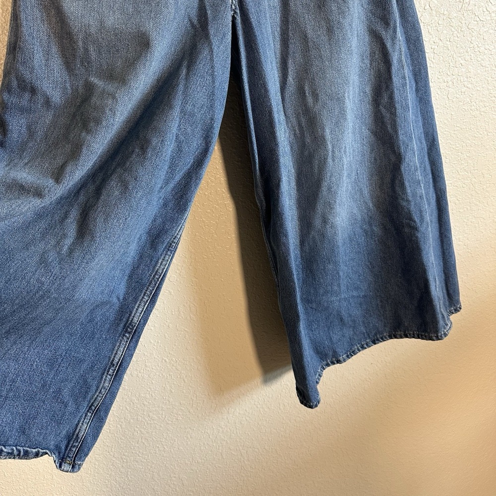 Pilcro Corset High-Rise Crop Culotte Jeans 29 Boho Lagenlook Beach Coastal - Picture 13 of 13